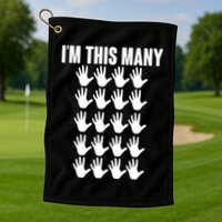 I'm This Many - 100th Birthday Golf Towel