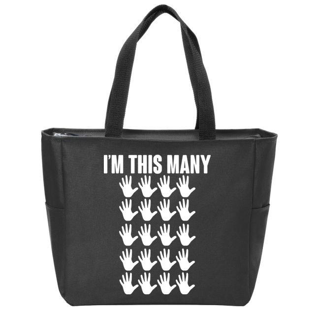 I'm This Many - 100th Birthday Zip Tote Bag