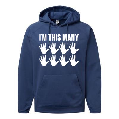 I'm This Many - 40th Birthday Performance Fleece Hoodie