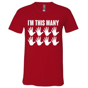 I'm This Many - 40th Birthday V-Neck T-Shirt