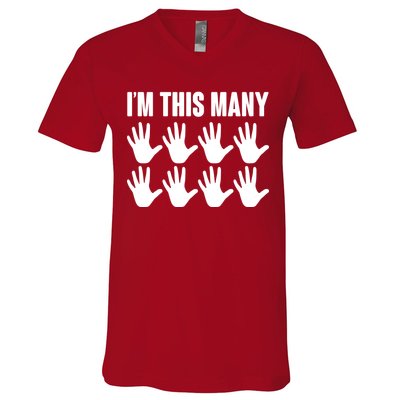 I'm This Many - 40th Birthday V-Neck T-Shirt