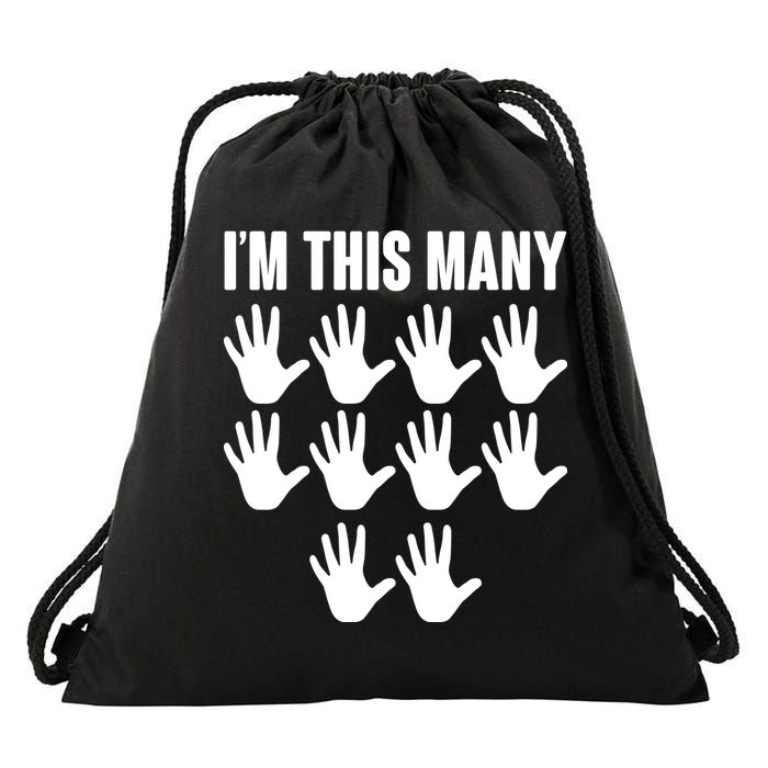 I'm This Many - 50th Birthday Drawstring Bag