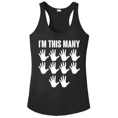 I'm This Many - 50th Birthday Ladies PosiCharge Competitor Racerback Tank