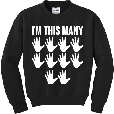 I'm This Many - 50th Birthday Kids Sweatshirt