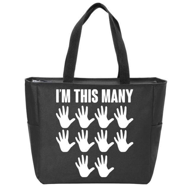I'm This Many - 50th Birthday Zip Tote Bag