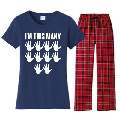 I'm This Many - 50th Birthday Women's Flannel Pajama Set