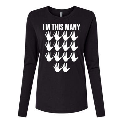 I'm This Many - 70th Birthday Womens Cotton Relaxed Long Sleeve T-Shirt