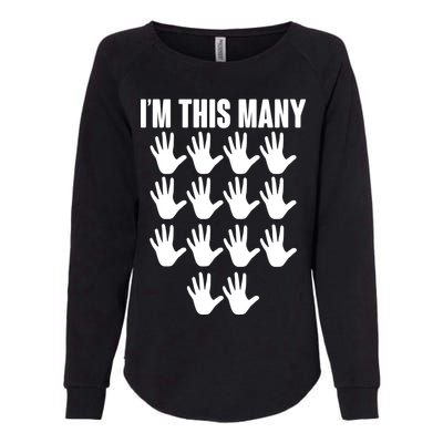 I'm This Many - 70th Birthday Womens California Wash Sweatshirt