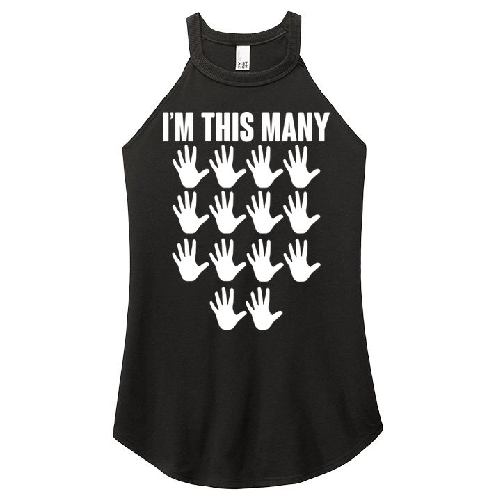 I'm This Many - 70th Birthday Women's Perfect Tri Rocker Tank