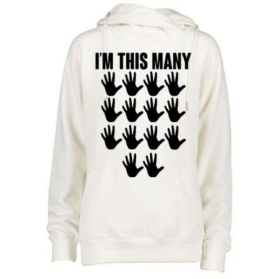 I'm This Many - 70th Birthday Womens Funnel Neck Pullover Hood