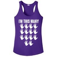 I'm This Many - 70th Birthday Ladies PosiCharge Competitor Racerback Tank