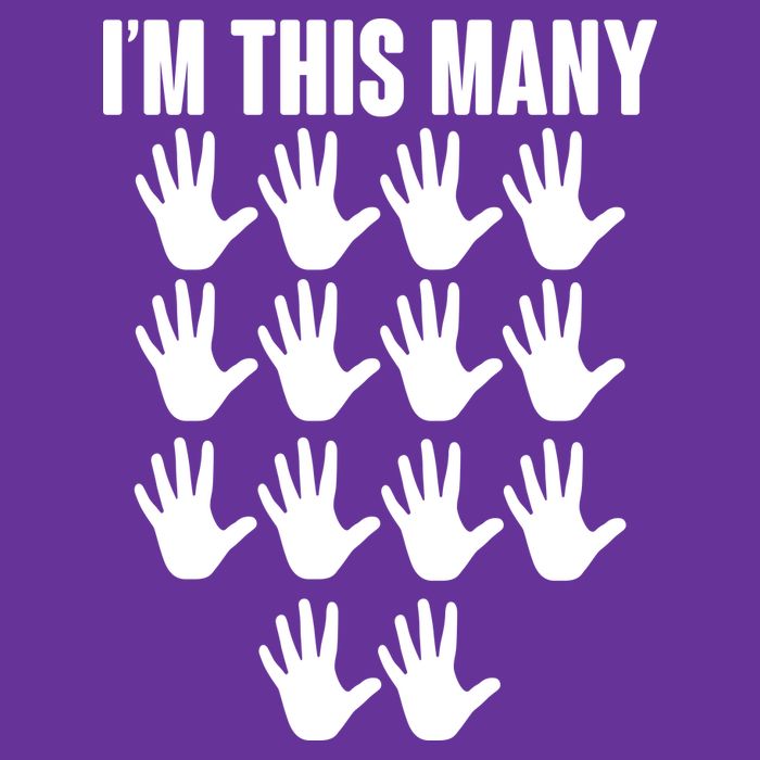 I'm This Many - 70th Birthday Youth Performance Sprint T-Shirt