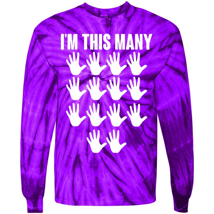 I'm This Many - 70th Birthday Tie-Dye Long Sleeve Shirt