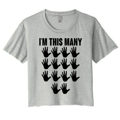 I'm This Many - 70th Birthday Women's Crop Top Tee