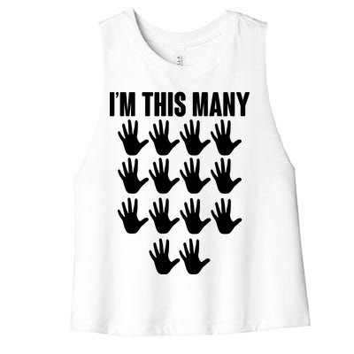 I'm This Many - 70th Birthday Women's Racerback Cropped Tank