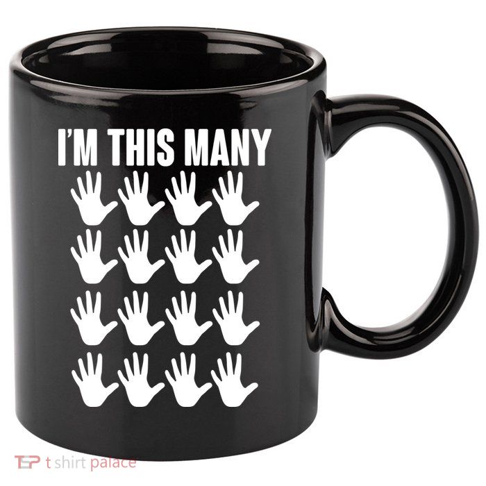 I'm This Many - 80th Birthday 11oz C Handle Ceramic Mug