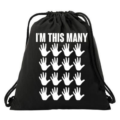 I'm This Many - 80th Birthday Drawstring Bag