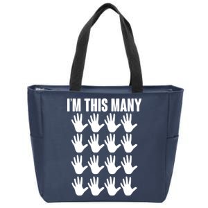 I'm This Many - 80th Birthday Zip Tote Bag