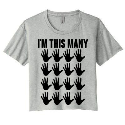 I'm This Many - 80th Birthday Women's Crop Top Tee