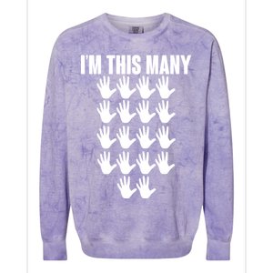 I'm This Many - 90th Birthday Colorblast Crewneck Sweatshirt