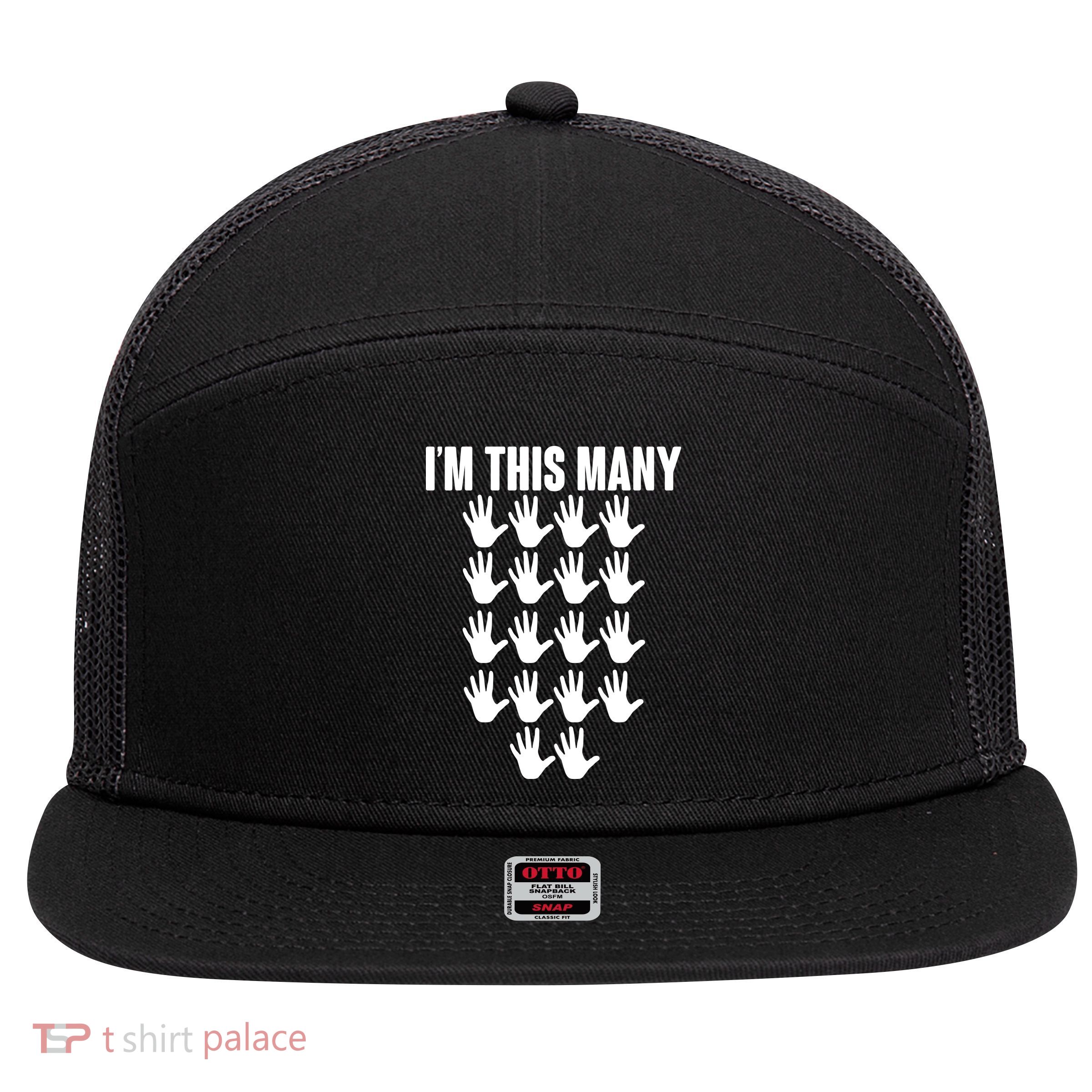 I'm This Many - 90th Birthday 7 Panel Mesh Trucker Snapback Hat
