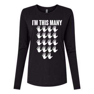 I'm This Many - 90th Birthday Womens Cotton Relaxed Long Sleeve T-Shirt