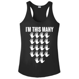 I'm This Many - 90th Birthday Ladies PosiCharge Competitor Racerback Tank