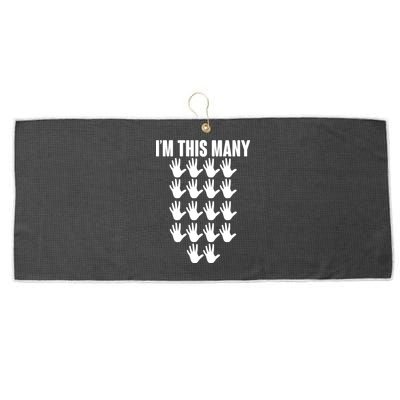 I'm This Many - 90th Birthday Large Microfiber Waffle Golf Towel