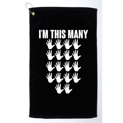 I'm This Many - 90th Birthday Platinum Collection Golf Towel