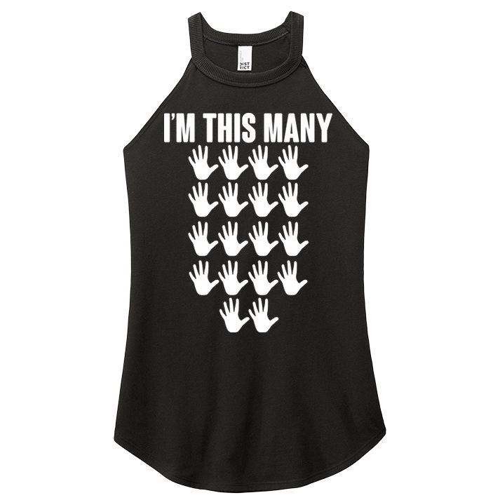 I'm This Many - 90th Birthday Women's Perfect Tri Rocker Tank
