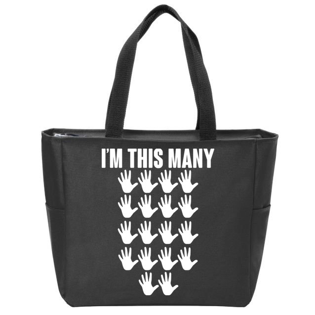 I'm This Many - 90th Birthday Zip Tote Bag