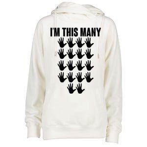 I'm This Many - 90th Birthday Womens Funnel Neck Pullover Hood