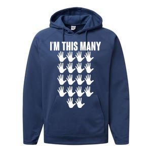 I'm This Many - 90th Birthday Performance Fleece Hoodie