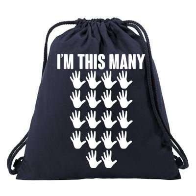 I'm This Many - 90th Birthday Drawstring Bag