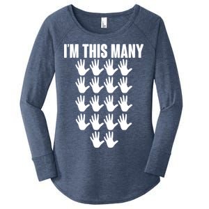 I'm This Many - 90th Birthday Women's Perfect Tri Tunic Long Sleeve Shirt