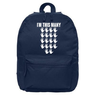 I'm This Many - 90th Birthday 16 in Basic Backpack