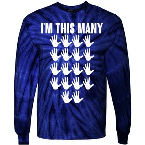 I'm This Many - 90th Birthday Tie-Dye Long Sleeve Shirt