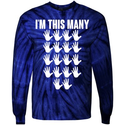 I'm This Many - 90th Birthday Tie-Dye Long Sleeve Shirt