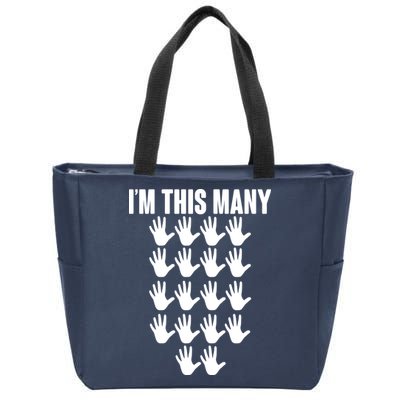 I'm This Many - 90th Birthday Zip Tote Bag