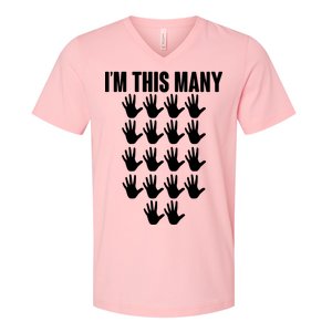 I'm This Many - 90th Birthday V-Neck T-Shirt