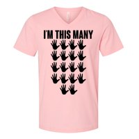 I'm This Many - 90th Birthday V-Neck T-Shirt