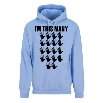 I'm This Many - 90th Birthday Unisex Surf Hoodie