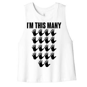 I'm This Many - 90th Birthday Women's Racerback Cropped Tank