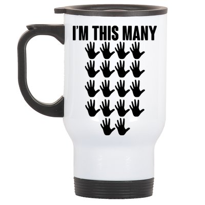 I'm This Many - 90th Birthday Stainless Steel Travel Mug