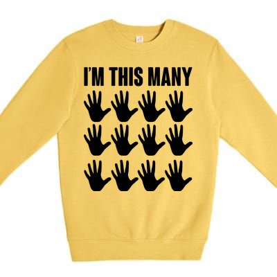 I'm This Many 60th Birthday Premium Crewneck Sweatshirt