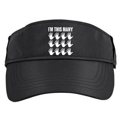 I'm This Many 60th Birthday Adult Drive Performance Visor