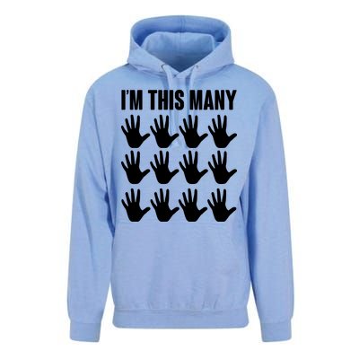 I'm This Many 60th Birthday Unisex Surf Hoodie