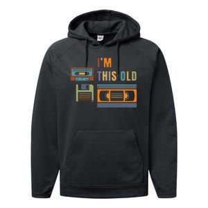 I'm This Old Retro Throwback Birthday Performance Fleece Hoodie