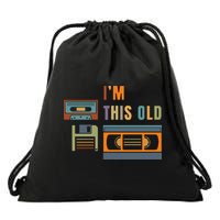 I'm This Old Retro Throwback Birthday Drawstring Bag