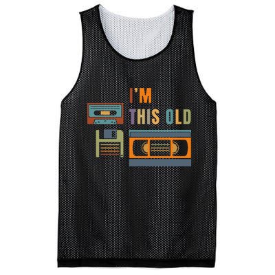 I'm This Old Retro Throwback Birthday Mesh Reversible Basketball Jersey Tank
